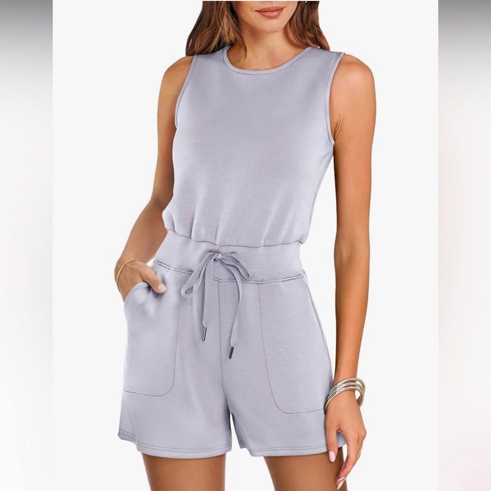 Sleeveless Light Gray Romper